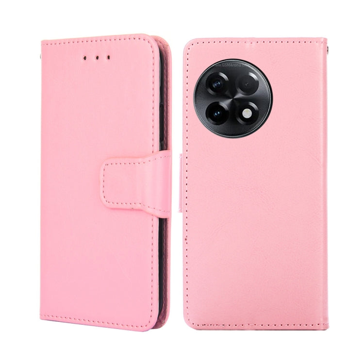 For OnePlus Ace 2/11R Crystal Texture Leather Phone Case(Pink) - free shipping - PMC TechLife - Order now!