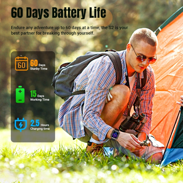 Rogbid Tank S2 1.83 inch IPS Screen Smart Watch, Support Bluetooth Calling / Blood Pressure / Sleep Monitoring(Black) - free shipping - PMC TechLife - Order now!