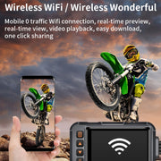 SE65 Dual 1080P Water-resistant HD Motorcycle DVR, Support WiFi / GPS / Cycling Video