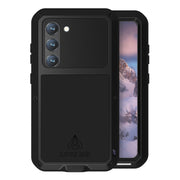 For Samsung Galaxy S23 5G LOVE MEI Metal Shockproof Life Water-resistant Dustproof Phone Case(Black)