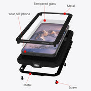 For Samsung Galaxy S23 5G LOVE MEI Metal Shockproof Life Water-resistant Dustproof Phone Case(Black)