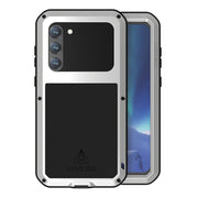 For Samsung Galaxy S23+ 5G LOVE MEI Metal Shockproof Life Water-resistant Dustproof Phone Case(Silver)
