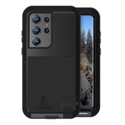 For Samsung Galaxy S23 Ultra 5G LOVE MEI Metal Shockproof Life Water-resistant Dustproof Phone Case(Black)