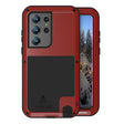 For Samsung Galaxy S23 Ultra 5G LOVE MEI Metal Shockproof Life Waterproof Dustproof Phone Case(Red) - free shipping - PMC TechLife - Order now!