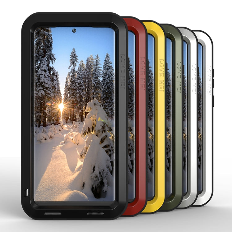 For Samsung Galaxy S23 Ultra 5G LOVE MEI Metal Shockproof Life Water-resistant Dustproof Phone Case(Silver)