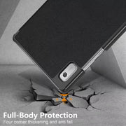 For Lenovo Tab M9 TB-310FU 3-folding Leather Smart Tablet Case(Black)