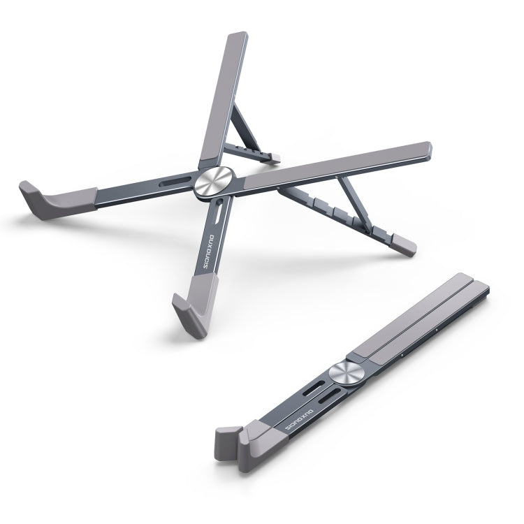 DUX DUCIS Foldable X-shaped Aluminum Laptop Stand(Lead Color) - MacBook Holder by DUX DUCIS | Online Shopping South Africa | PMC TechLife | Buy Now Pay Later Mobicred