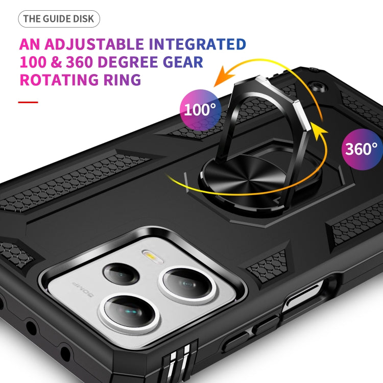 For Xiaomi Redmi Note 12 Pro+ Shockproof TPU + PC Phone Case with Holder(Black) - free shipping - PMC TechLife - Order now!