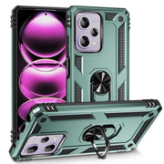 For Xiaomi Redmi Note 12 Pro 5G Shockproof TPU + PC Phone Case with Holder(Dark Green)