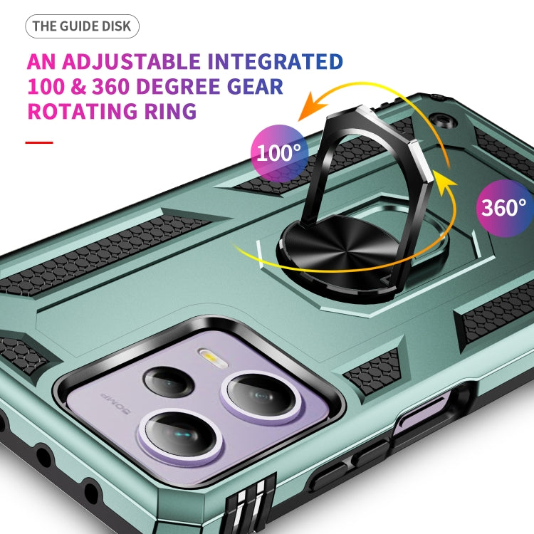 For Xiaomi Redmi Note 12 Pro 5G Shockproof TPU + PC Phone Case with Holder(Dark Green) - free shipping - PMC TechLife - Order now!