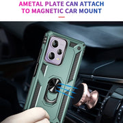 For Xiaomi Redmi Note 12 Pro 5G Shockproof TPU + PC Phone Case with Holder(Dark Green)