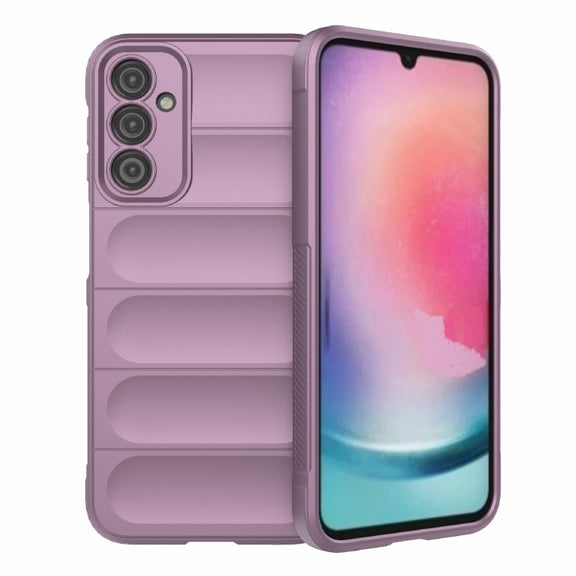 For Samsung Galaxy A24 5G / A24 4G Magic Shield TPU + Flannel Phone Case(Purple)