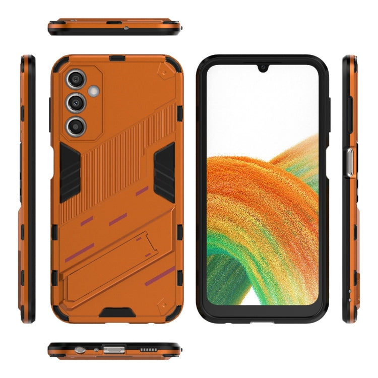 For Samsung Galaxy A24 5G / A24 4G Punk Armor 2 in 1 PC + TPU Shockproof Phone Case with Invisible Holder(Orange) - free shipping - PMC TechLife - Order now!