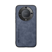 For Honor X9a Lamba Skin Feel Magnetic Leather Phone Case(Blue)