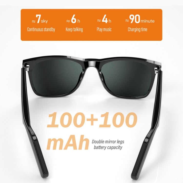 E10-C Binaural Call Smart Bluetooth Glasses Earphone(Polarized Sunglasses)