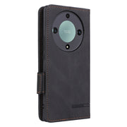 For Honor X9a 5G / Magic5 Lite Magnetic Clasp Flip Leather Phone Case(Black)