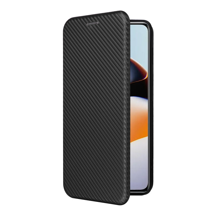 For OnePlus 11R 5G Carbon Fiber Texture Flip Leather Phone Case(Black)