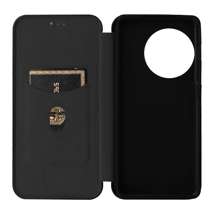 For OnePlus 11R 5G Carbon Fiber Texture Flip Leather Phone Case(Black)