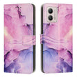 For Motorola Moto G53 5G/G13 4G/G23 4G Painted Marble Pattern Leather Phone Case(Purple) - free shipping - PMC TechLife - Order now!