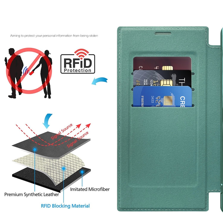 For Samsung Galaxy S23+ 5G MagSafe Magnetic RFID Anti-theft Leather Phone Case(Dark Purple) - Galaxy S23+ 5G Cases by PMC TechLife | Online Shopping South Africa | PMC TechLife