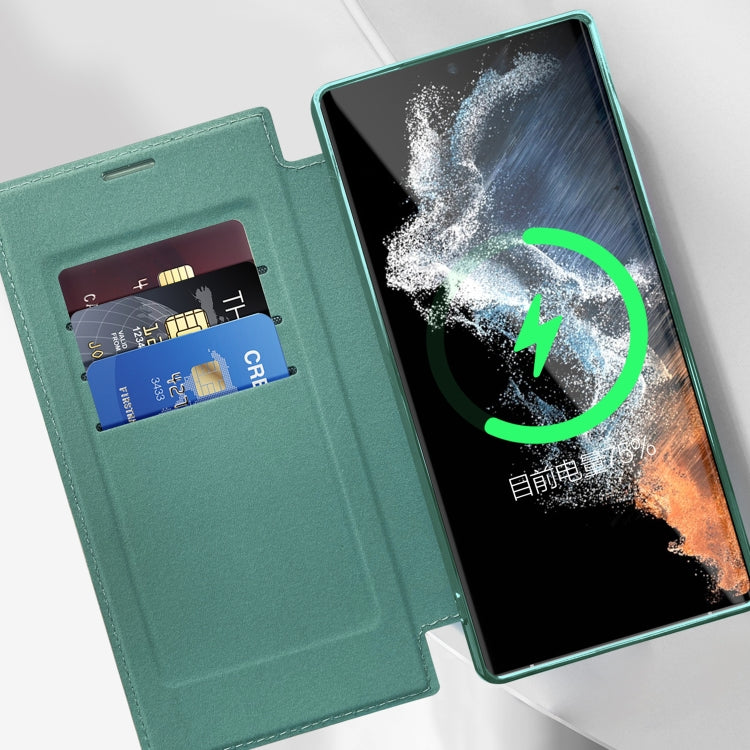 For Samsung Galaxy S23+ 5G MagSafe Magnetic RFID Anti-theft Leather Phone Case(Dark Purple) - Galaxy S23+ 5G Cases by PMC TechLife | Online Shopping South Africa | PMC TechLife