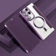 For Samsung Galaxy S23 Ultra 5G MagSafe Magnetic RFID Anti-theft Leather Phone Case(Dark Purple) - Galaxy S23 Ultra 5G Cases by PMC TechLife | Online Shopping South Africa | PMC TechLife