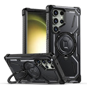 For Samsung Galaxy S23 Ultra 5G Armor Series Holder Phone Case(Black)