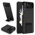 For Samsung Galaxy Z Flip4 5G Three-dimensional Folding Holder PC Phone Case(Black) - free shipping - PMC TechLife - Order now!
