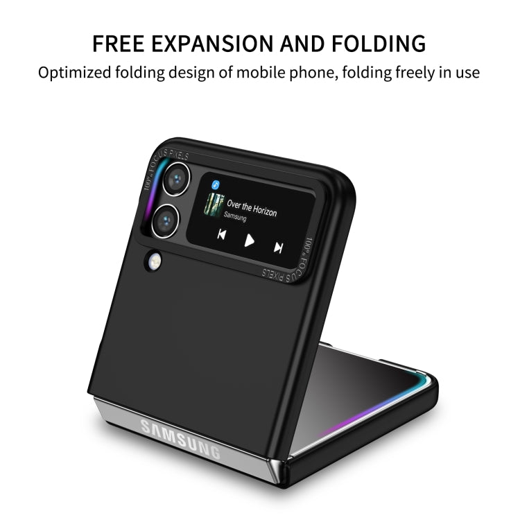 For Samsung Galaxy Z Flip4 5G Three-dimensional Folding Holder PC Phone Case(Black) - free shipping - PMC TechLife - Order now!