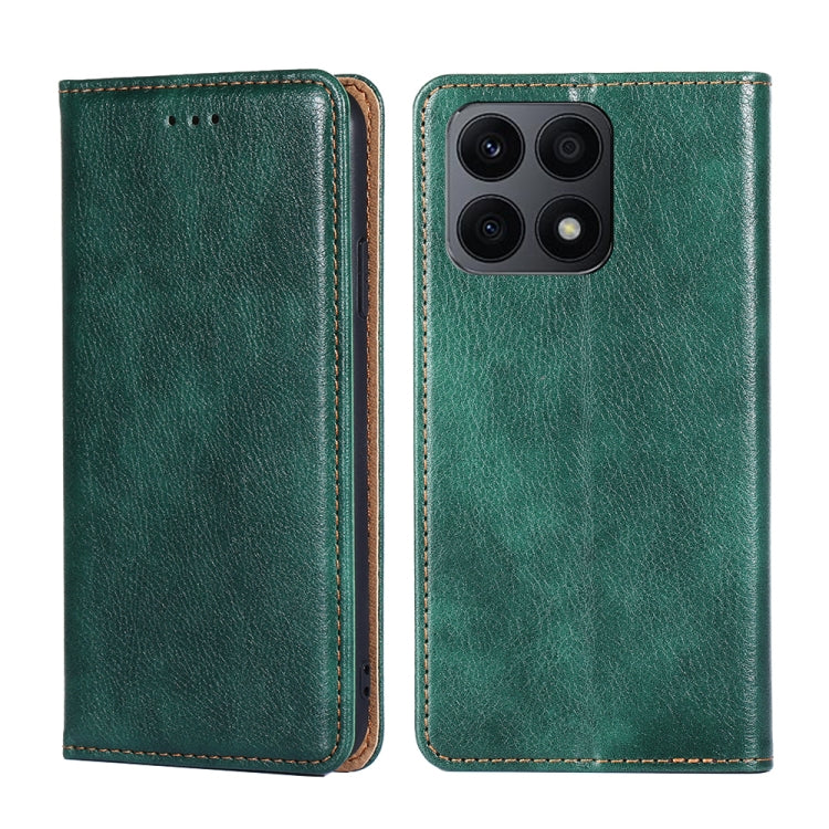 For Honor X8A Gloss Oil Solid Color Magnetic Leather Phone Case(Green) - free shipping - PMC TechLife - Order now!