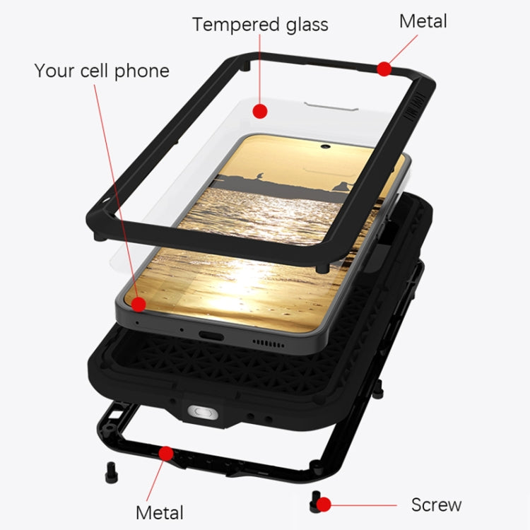 For Xiaomi 13 LOVE MEI Metal Shockproof Life Water-resistant Dustproof Phone Case(Red)