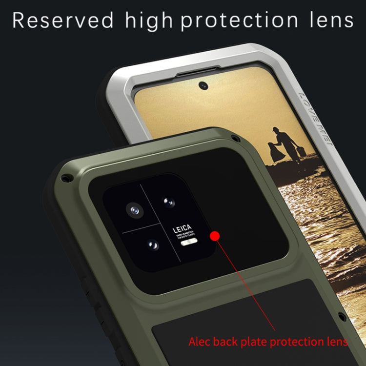 For Xiaomi 13 LOVE MEI Metal Shockproof Life Water-resistant Dustproof Phone Case(Red)