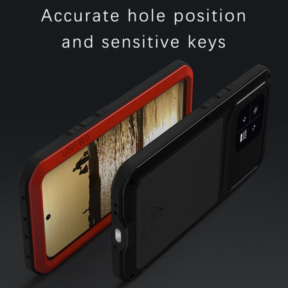 For Xiaomi 13 LOVE MEI Metal Shockproof Life Water-resistant Dustproof Phone Case(Black)
