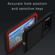 For Xiaomi 13 Pro LOVE MEI Metal Shockproof Life Water-resistant Dustproof Phone Case(Red)