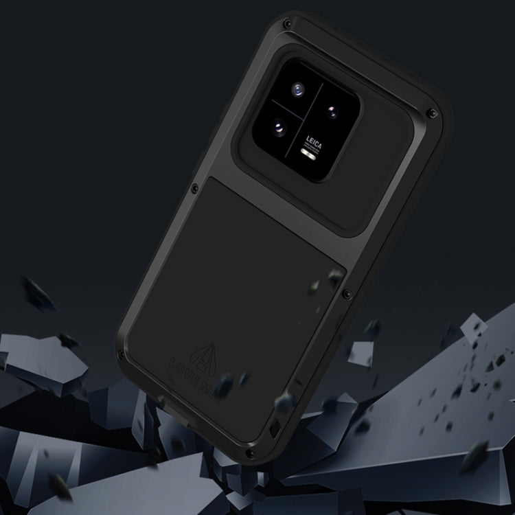 For Xiaomi 13 Pro LOVE MEI Metal Shockproof Life Water-resistant Dustproof Phone Case(Yellow)