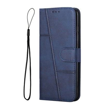 For Tecno Spark Go 2023 Stitching Calf Texture Buckle Leather Phone Case(Blue) - free shipping - PMC Jewellery - Order now!