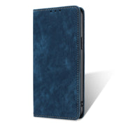 For Honor X8A RFID Anti-theft Brush Magnetic Leather Phone Case(Blue)
