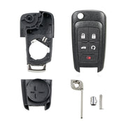 For Opel Car Keys Replacement Car Key Case with Foldable Key Blade(5 Sedan Button)