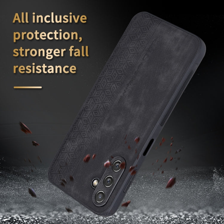 For Samsung Galaxy A24 4G AZNS 3D Embossed Skin Feel Phone Case(Dark Green)