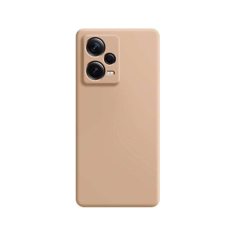For Xiaomi Redmi Note 12 5G Global Imitation Liquid Silicone Phone Case(Apricot) - free shipping - PMC TechLife - Order now!