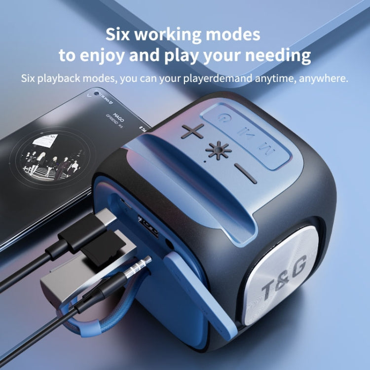 T&G TG359 Portable Outdoor LED Wireless Bluetooth Speaker(Dark Green) - free shipping - PMC TechLife - Order now!