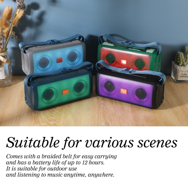 T&G TG345 Portable Outdoor Color LED Wireless Bluetooth Speaker(Gray) - Desktop Speaker by T&G | Online Shopping South Africa | PMC TechLife | Buy Now Pay Later Mobicred