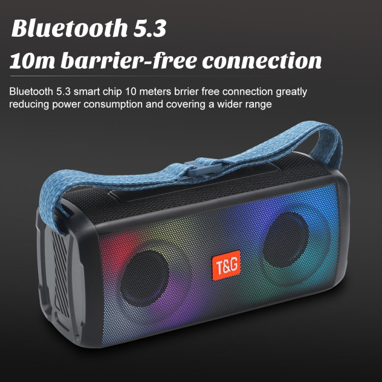 T&G TG345 Portable Outdoor Color LED Wireless Bluetooth Speaker(Gray) - Desktop Speaker by T&G | Online Shopping South Africa | PMC TechLife | Buy Now Pay Later Mobicred