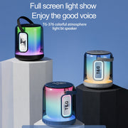 T&G TG376 360 Degree Full Screen LED Light RGB Multicolor Wireless Bluetooth Speaker Subwoofer(Black)