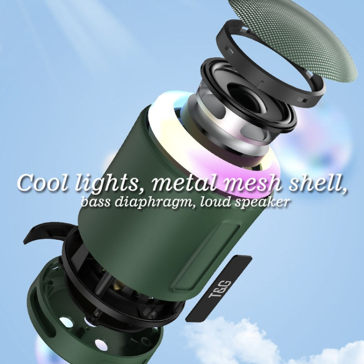 T&G TG373 Outdoor Portable LED Light RGB Multicolor Wireless Bluetooth Speaker Subwoofer(Black) - free shipping - PMC TechLife - Order now!