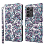 For Samsung Galaxy A24 3D Painting Pattern TPU + PU Leather Phone Case(Swirl Pattern)