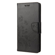 For Xiaomi Redmi Note 12 5G Global / Poco X5 5G Butterfly Flower Pattern Leather Phone Case(Black)