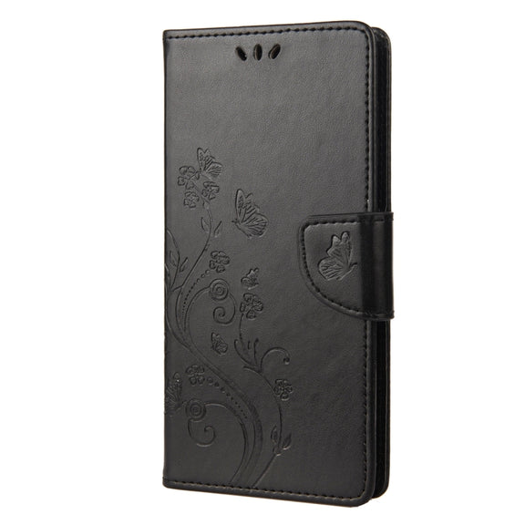 For Xiaomi Redmi Note 12 5G Global / Poco X5 5G Butterfly Flower Pattern Leather Phone Case(Black)