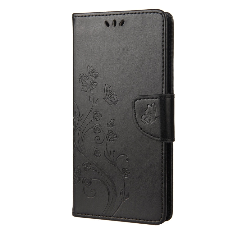 For Xiaomi Redmi Note 12 Pro 5G Global Butterfly Flower Pattern Leather Phone Case(Black)