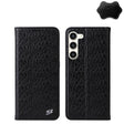 For Samsung Galaxy S23 5G Fierre Shann Crocodile Texture Magnetic Genuine Leather Phone Case(Black) - Galaxy S23 5G Cases by FIERRE SHANN | Online Shopping South Africa | PMC TechLife | Buy Now Pay Later Mobicred
